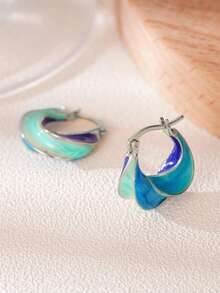 1 Cặp Hoa tai vòng tuyệt đẹp dành cho phụ nữ làm quà tặng kỷ niệm ngày cưới, tiệc đính hôn, ngày lễ tình nhân - 2 # - Xem 4