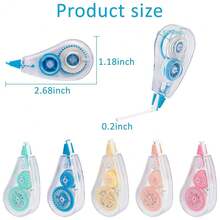 10 Pack White Out Correction Tape, Colorful Mini Whiteout Tape For School Office Supplies, Fast Clean Applicator For Instant Corrections(0.2 X 196.85 Inch)-912734 - 彩色 - 查看 3