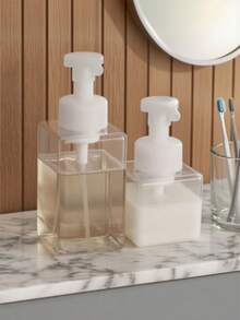 1个可重复灌装的透明真空瓶，适用于沐浴露、洗衣液、洗发水、润肤露、洗手液等。 - 無色 - 查看 6