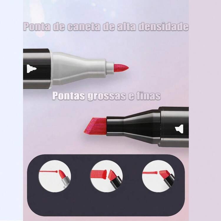 24/36/40/48/60/80 Colors Dual Tip Marker Pen/Art Painting/Watercolor/School Supplies - 24色/套 - 查看 5