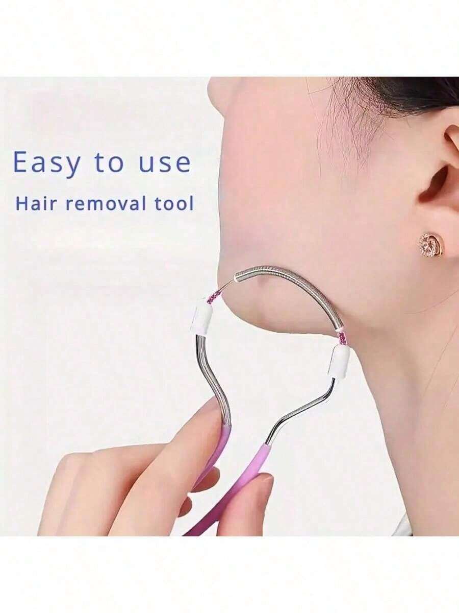 1 Piece/Facial Epilator - Physical Epilator - Spring Facial Epilator - Women's Portable Thread Facial Epilator - Portable Lip Epilator Spring Beauty Tool - Facial Thread Epilator, Removes Unwanted Hair On Upper Lip, Chin, Face And Neck - Gentle And Effective Spring Technology, Random Colors - 彩色 - 查看 1