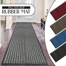Door Mat Indoor & Outdoor - Strong PVC Rubber Backed | Anti-Slip Washable, Dirt Trapper For Hallways Kitchen - 酒紅色 - 查看 2