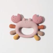 Baby Cute Crab Shaped Silicone Teether, Infant Easy Grip Chew Toy - Multicolor - View 9