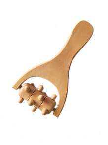 1pc Handheld Wooden Massager Body Brush, Massager Meridian Brush Hits The Body Through Meridians, Bamboo Massage Brush Relieves Muscle Tension,School,Back To School,Travel,Travel Essentials,Home Essentials,Spa,Massage Tool,Massage,Massager,Spa - Multicolor - View 7