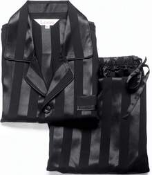 Lonxu Pajamas Set Mens Silk Satin Pajamas Long Sleeve Loungewear Two-Piece Sleepwear Button-Down Pj Set S-XXXXL