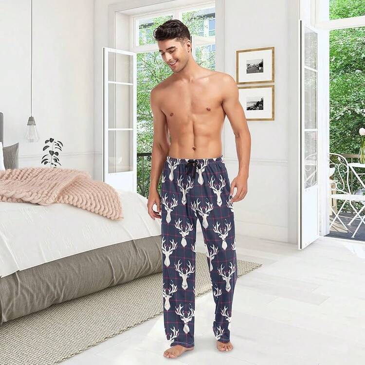 Funny Pajama Pants Mens Lounge Pants Super Soft Men Pajama Bottoms With Pockets Drawstringhalloween - 03 Màu - Xem 11