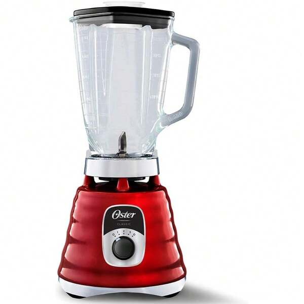 Licuadora clásica Oster® roja con perilla ergonómica de 3 velocidades BLST4126R
