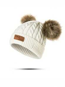 1 件婴儿透气冬季帽子柔软针织帽适合居家和旅行 - 彩色 - 查看 58