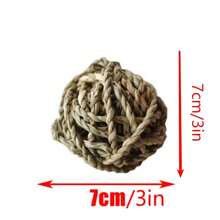 Rabbit Chew Ball, Woven Chew Toy, Chewing Supplies, Dental Care Accessories, Small Animal Chewing Playtime Toy - Multicolor - View 2
