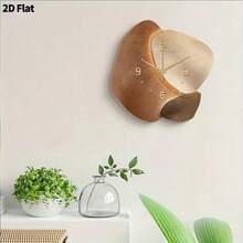 2D Flat, 1pc Modern Fashion Ideas Art Decorative Wall Clock, Super Silent Quartz Movement, No Ticking Sound, Decorative Clock For Living Room, Bedroom, Office, Kitchen And Cafe, Perfect For Christmas, New Year, Valentine's Day Gifts - Multicolor - View 11