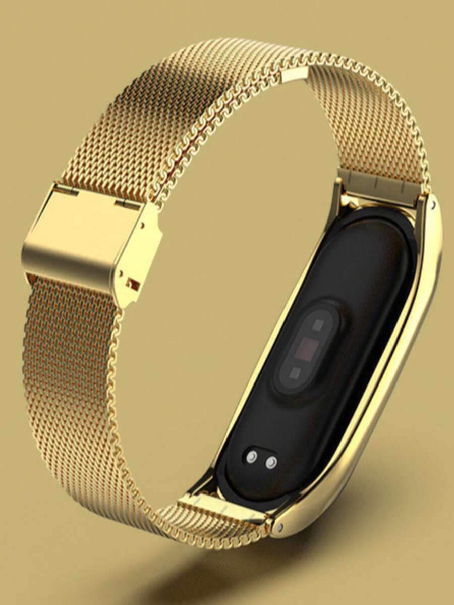 1 dây đeo lưới kim loại màu vàng thời trang, tương thích với Mi Band 6/5/4/3; Dây đeo thay thế bằng thép không gỉ, vòng đeo tay theo dõi thể dục, tương thích với Mi Band 3/4/5/6; Vòng đeo tay thông minh nhiều màu sắc, tương thích với đồng hồ thông minh; Dây đeo từ tính Milanese, phù hợp với Mi Band 4; Vòng đeo tay sang trọng, phù hợp với Mi Band 5/6; Phụ kiện
