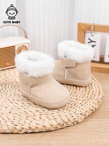 Infant Thick Warm Plush Snow Boots For Winter - Beige - View 8