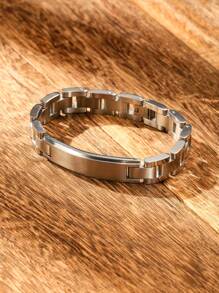 男士手表链不锈钢手链，高品质耐用男士珠宝，男士礼物，休闲商务派对配饰 - Link Bracelet - 查看 2