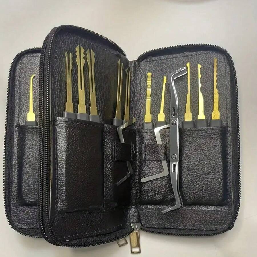 24pcs Precision Hook And Pick Tool Set, Portable Stainless Steel Repair Tools, Lock Repair And Pick Tools, Locksmith Tools For Home Use. - 24pcs - View 1