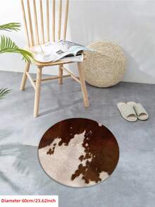 1 tấm thảm tròn in họa tiết giả da - Siêu mềm mại và thoải mái, phù hợp cho phòng ngủ, phòng khách, phòng học, văn phòng, tiền sảnh, có thể dùng làm thảm chùi chân, thảm polyester thấm hút hiện đại, có thể giặt máy, phù hợp cho phòng khách - Trang trí nhà cửa quanh năm, thảm tròn phòng ngủ, thảm cạnh giường, thảm trang trí, thảm tròn, trang trí nhà cửa | Trang trí phòng ngủ | Trang trí mùa thu/đông - Nhiều màu - Xem 14