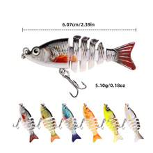 Señuelo de pesca suave de múltiples secciones de 6 cm/5 g, adecuado para la pesca de crappie, chub y trucha de arroyo