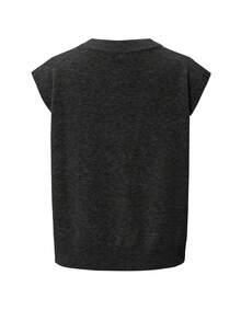 Live To Mo Women's Fall Back-To-School: V-Neck Button-Front Knit Cardigan - Sleek Casual Minimalist Old Money Aesthetic Vest Top