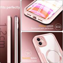 Hadaasi 1个粉色磁吸手机壳，内置屏幕保护膜，[兼容无线充电] 360°全方位防震保护壳，[亲肤材质 & 防刮设计] 兼容 17 Pro/17 Pro Max/Air/17 和 Galaxy S26 Ultra/S26 Plus/S26/S25 Ultra，国际版，非国内版 - 粉色 - 查看 8