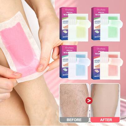 30/60片装香氛脱毛蜡纸，身体脱毛蜡纸，芦荟/玫瑰/蓝莓/柑橘香型，温和不刺激，保湿清爽，深层脱毛，持久脱毛效果，使用方便，适用于腿部、腋下、手臂等大面积脱毛，男女皆宜。