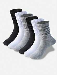 40双/30双/24双男女通用舒适运动袜，适合运动和训练，女士长袜，休闲和商务装，抗菌，柔软，黑白，防臭，吸湿排汗，柔软轻便，适合秋冬，20双/10双/8双/6双/4双/2双 - 彩色 - 查看 3