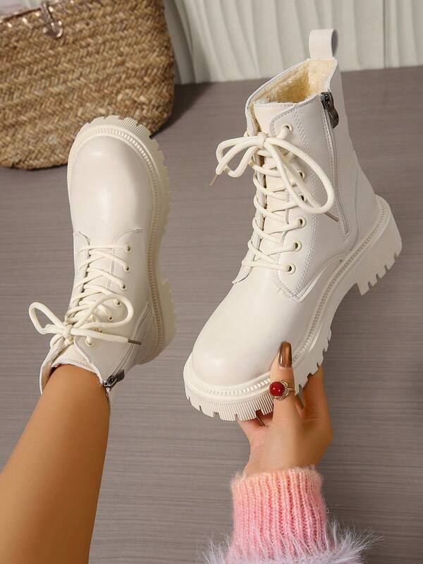 2025 New Autumn/Winter ' Shoes, Thick Sole Big Shoes, School Student Shoes, Fashion Versatile Casual ' Shoes, Side Zipper ' Student Shoes, Teenage School Student Shoes, Student Boots, Casual Ankle Boots