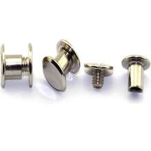LQ Industrial 120pcs Chicago Screw Slotted Philip Head Binding Screws Rivet Book Binding DIY Leather Craft Assembly Bolt 5x6mm Red Bronze
