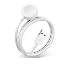 1 pieza Cable de carga magnético inalámbrico de 3.3ft/100cm compatible con Apple Watch Series Ultra/Ultra2/9/8/7/SE/6/5/4/3/2/1, cable de carga eficiente - Blanco - Ver 1