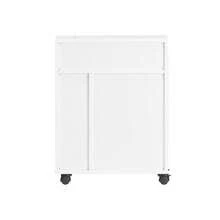 SoBuy BZR31-W, Bathroom Cabinet Storage Shelf On Wheels, Bathroom Toilet Paper Storage Cabinet Home Bathroom Decor Bathroom Organizer SummerBathroom Accessories - 白色 - 查看 3