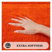 Juego de 3 alfombras de baño, alfombrillas de baño antideslizantes y lavables, alfombras de ducha suaves y absorbentes para el piso de la bañera, alfombra para el inodoro - Amarillo - Como imagen 420 - Ver 2