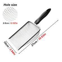 1 件/2 件黑色塑料手柄花园土壤筛 - 带手柄的便携式园艺筛 - 花园堆肥、岩石和沙土筛选工具，3.8/5 毫米网眼，带手柄 - 花卉和蔬菜种植的必备园艺工具 - 彩色 - 查看 10