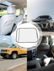 1 szt. Przezroczysty ochraniacz na oparcie fotela samochodowego – antypoślizgowy, wodoodporny, chroniący przed zabrudzeniami, chroniący tylne siedzenia przed kurzem, zarysowaniami i rozlanymi płynami, uniwersalny do sedanów i SUV-ów, łatwy montaż - Czarne - Zobacz 7