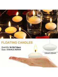 1/6/10/16PCS Clear Glass Floating Candle Holder, Ultra Thin Column Borosilicate Glass Candle Holder, Heat Resistant Tall Vase, Romantic Candlelight Dinner Mugs - Valentine's Day, Wedding, Holiday Party Atmosphere Decoration, Table Centerpiece Candle (Candle Can Be Purchased Separately) - Multicolor - View 6