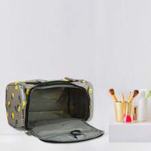 1 Pc Travel Makeup Bag, Travel Toiletry Organizer, Makeup Brush Holder, Makeup Organizer Bag, Toiletry Bag, Waterproof Oxford Cloth - Gray - View 6