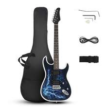 Maple Lightning Style White Electric Guitar +Strap+ Cord+ Gigbag+ Picks - mặc định - Xem 1