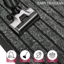Door Mat Indoor & Outdoor - Strong PVC Rubber Backed | Anti-Slip Washable, Dirt Trapper For Hallways Kitchen - 酒紅色 - 查看 7