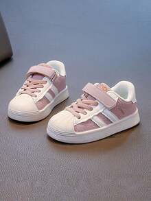 Một đôi giày thể thao cổ điển dành cho trẻ em có khóa dán thích hợp để phối với đồng phục học sinh, trang phục dự tiệc và hàng ngày, hoạt động trong trường, vui chơi ngoài trời và thời trang hàng ngày, giày trẻ em, giày bé gái, giày đi học, giày thể thao cho bé trai, giày thể thao cho bé gái - Hồng - Xem 3