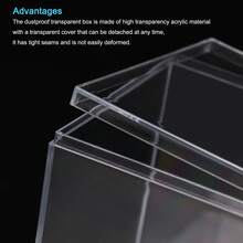Clear Display Case, Acrylic Box Assemble Dustproof Box Showcase For Collectibles, Crafts - Clear 6.1x6.1x6.1cm - View 4