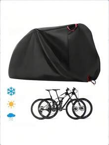 1pc Oxford Cloth Waterproof Dustproof Rainproof Cover, Outdoor Bicycle Cover Suitable For 2 Bicycles, Waterproof, Anti-UV, Dustproof, Windproof, With Lock Hole, Fit For Mountain Bike, Road Bike And Electric Bicycle - Multicolor - View 2
