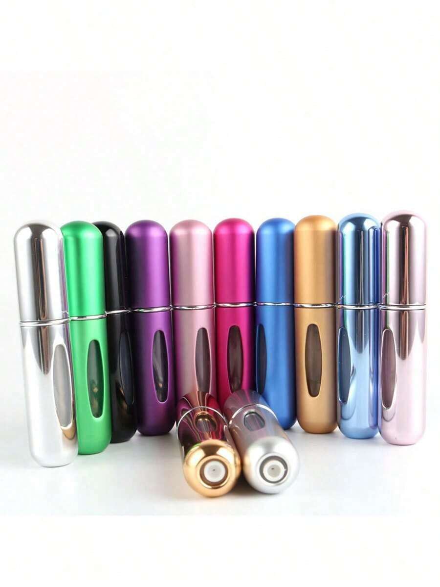 1/4pcs 5ml Refillable Perfume Bottles, Perfume Bottle Mini Portable Aluminum Spray Bottle For Perfume - Multicolor - View 1