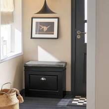 SoBuy Shoe Cabinet FSR82-K-W - 黑色 - 查看 3