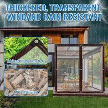 New Upgraded Waterproof Cloth, Transparent Waterproof Tarpaulin For RV, Outdoor Essential For Rainy Season, Suitable For Camping, RV, Balcony, Garden, Greenhouse, Firewood Storage In Winter