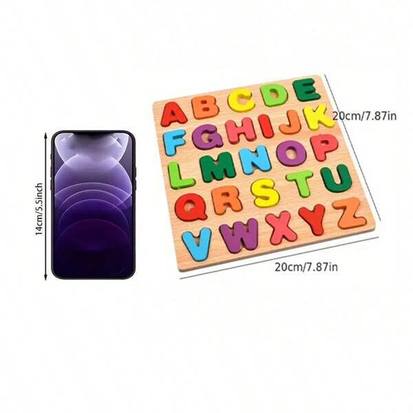 1 Set New Children's Wooden Puzzle Toys, Numeric & Alphabet Toys, Educational Toys, Puzzle Gift For Kids (Small Puzzle)