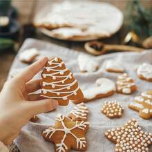 6 قطع مجموعة قوالب قطع بسكويت عيد الميلاد، بشكل رجل زنجبيل، ثلج، شجرة عيد الميلاد، ملاك، غزال مع حافة من مادة PVC الناعمة، قوالب بسكويت عيد الميلاد مناسبة لخبز أعياد الشتاء والكريسماس، ديكورات عيد الميلاد، بيجامات عيد الميلاد، هدايا عيد الميلاد، ديكور عيد الميلاد