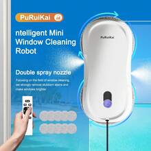PuRuiKai Smart Window Cleaning Robot – Auto Glass Cleaner With Remote & Edge Detection - EU C Type Plug(220-240V) - View 6
