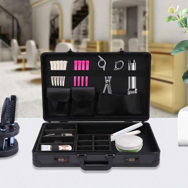 SimbkIuils Barber Carrying Case Barber Case, Stylist Tool Box Professional Salon Hair Cutting Grooming Kit Storage Organizer For Clippers, Scissors, Barber Supplies