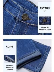 Jeans de diseño clásico sueltos para hombres, Jeans Básicos de Trabajo, Jeans para Hombre,Men's Classic Regular Jean, Jean de Corte Holgado, Diseño Clásico Y Chic Para Negocios - Azul - Ver 7