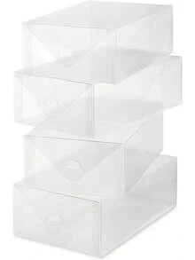 EstiloTendenciaWhitmor - 6362-2691-4 Caja De Zapatos Para Mujer Clear Vue Collection, Juego De 4Calidad PremiumVersióN Mejorada - Caja de zapatos para hombre (3 juegos) - Ver 1