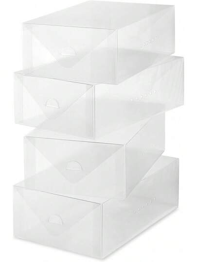 EstiloTendenciaWhitmor - 6362-2691-4 Caja De Zapatos Para Mujer Clear Vue Collection, Juego De 4Calidad PremiumVersióN Mejorada