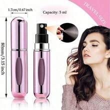 6Pcs Travel Perfume Bottle Refillable Portable Mini Atomizer Spray Perfume Bottle Refill Bottle Women Pocket Dispenser Cologne Sprayer 5ml Storage Containers