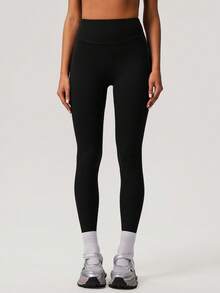 Sodalemon Women Running Workout No Front Seam Buttock Lifting Light Weight Eu Size Training Yoga Pants Casual Outdoor Sport Leggings Tights Black Spring - Black - View 8